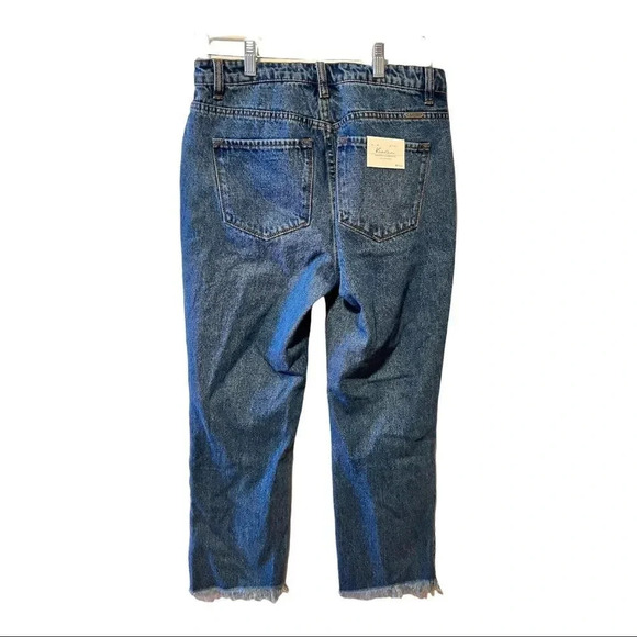 kancan Cropped Raw Hem Jeans Size 5 New - Picture 6 of 14